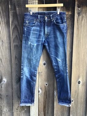 Momotaro Japanese Selvedge Denim Jeans Mens 31 (32x31) Distressed Indigo Japan
